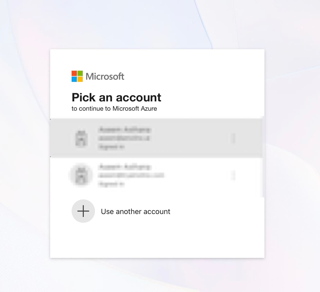 Microsoft Azure Portal Login Page