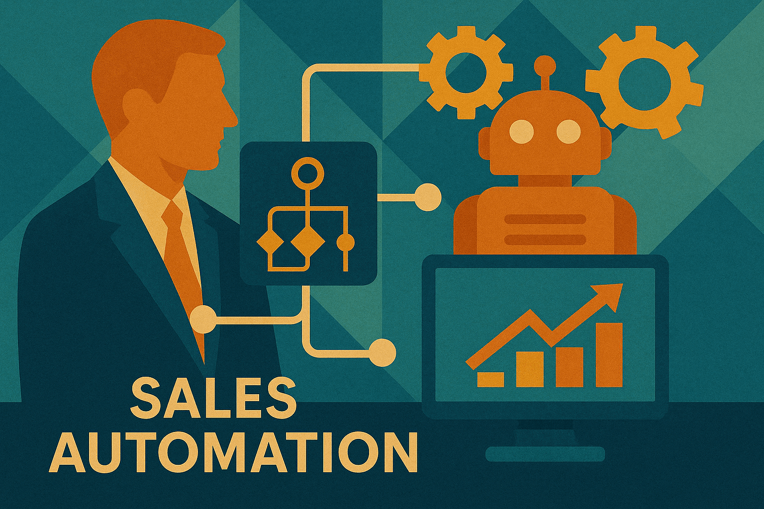 Sales automation dashboard showing key metrics