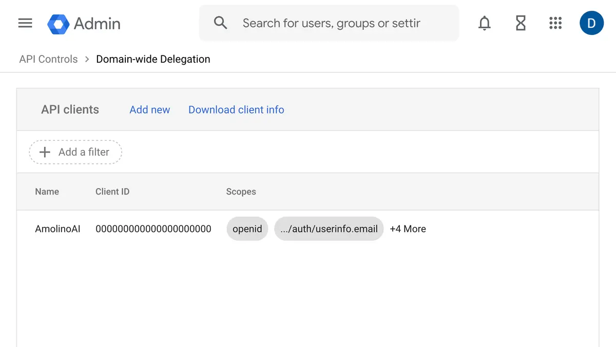 Apps & Integrations screen